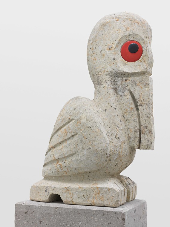Olaf Breuning sculpture 'Sad and worried animals / Pelican'