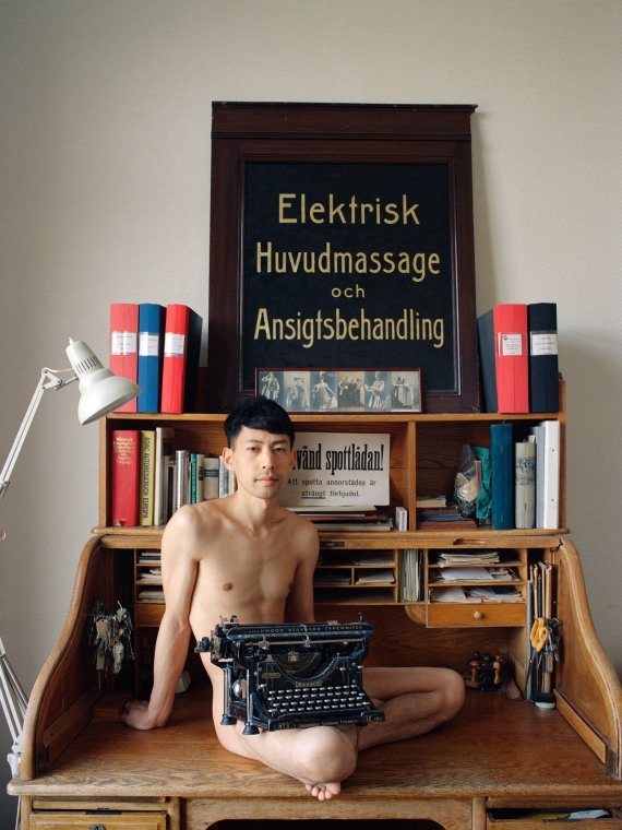 Pixy Liao Moro with a Typewriter, 2017