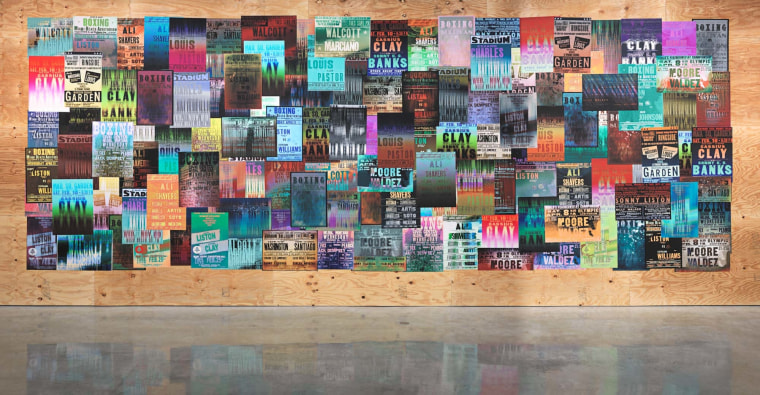 Untitled, 2014. Ink jet posters on CDX plywood, Installation dimensions variable.