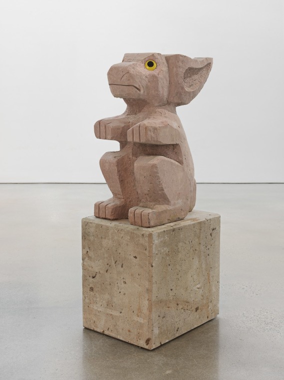 Olaf Breuning sculpture 'Sad and worried animals / Rabbit'
