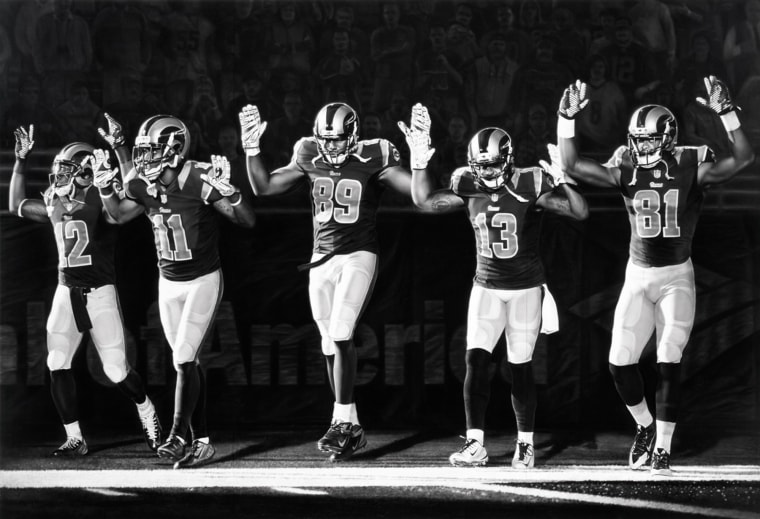 Untitled (St. Louis Rams, Hands Up), 2016