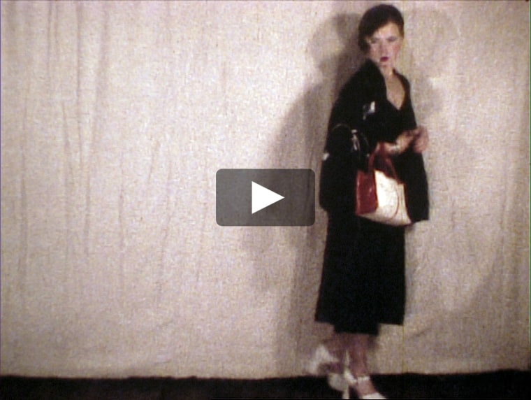 Cindy Sherman video in unhappy hooker disguise