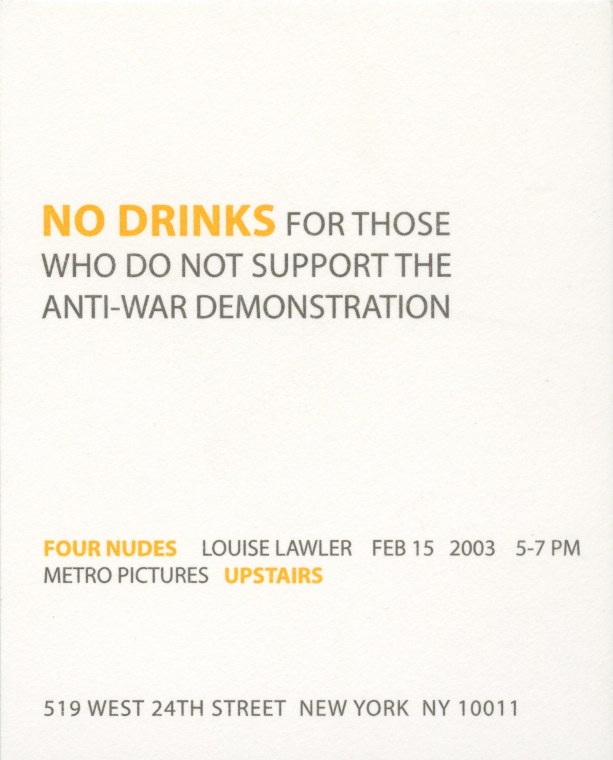 Louise Lawler invitation