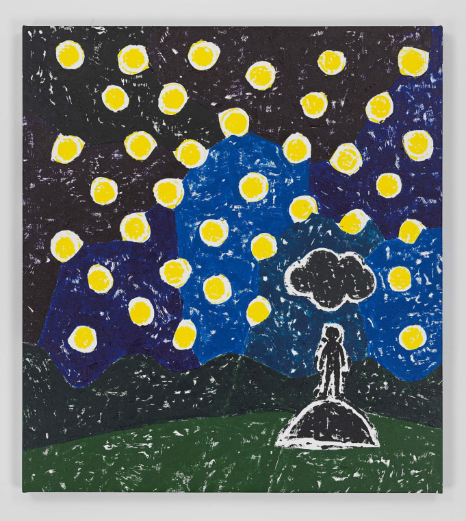 Olaf Breuning painting 'Black Cloud'