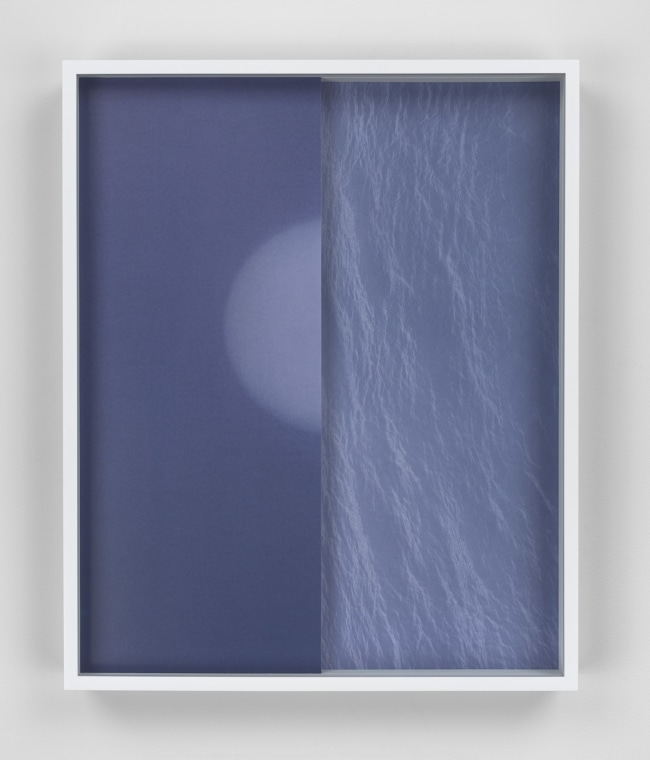 Shadow/Moon/Sea, 2015. 2 Digital C-prints, one mounted on aluminum, one on glass, 16 1/2 x 14 1/2 inches (41.9 x 36.8 cm).