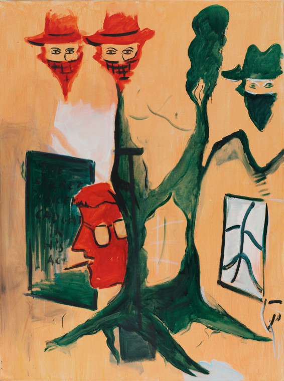 Caught in His Act,&nbsp;1982. Oil on canvas, 78 x 59 in (200 x 150.5 cm). MP 5