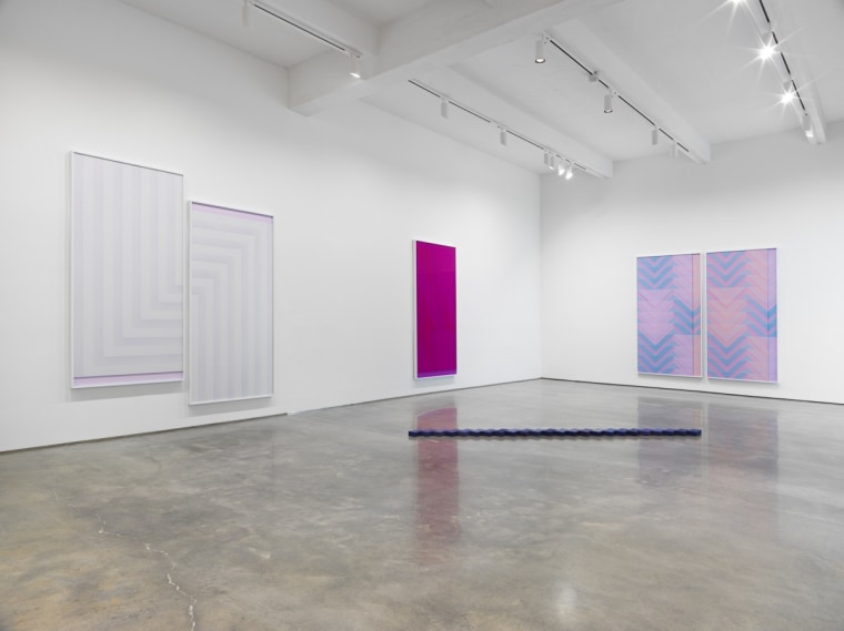 Sara VanDerBeek's exhibition Pieced Quilts, Wrapped Forms