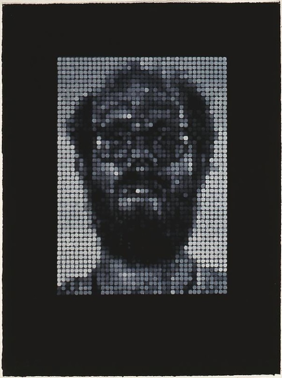 Self Portrait / Spitbite / White with Black, 1997