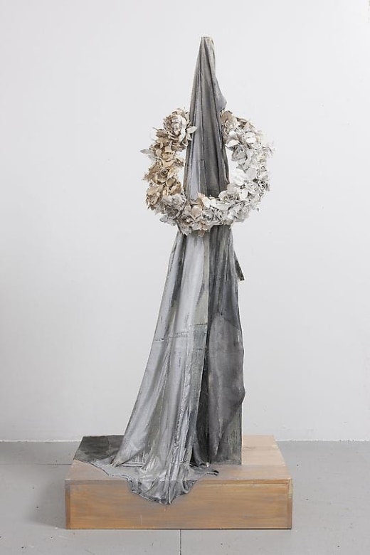 Untitled (Black Fabric &amp;amp; Wreath), 2012