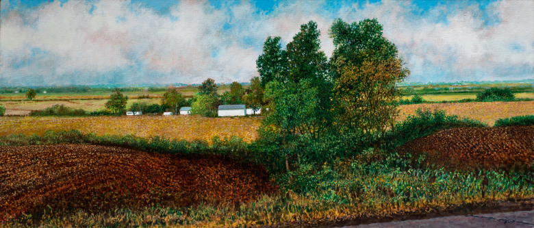 Harold Gregor Illinois Landscape #226 Oil and acrylic on canvas