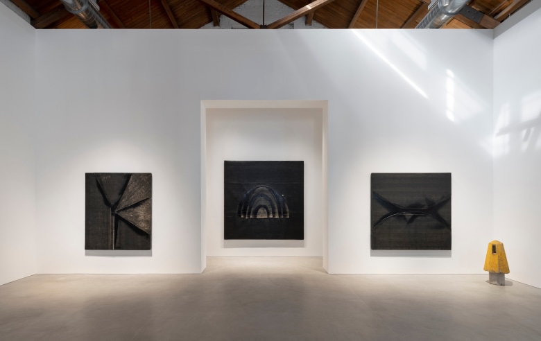 Installation view of&nbsp;Theaster Gates: Every Square Needs a Circle,&nbsp;2019, Gray Warehouse, Chicago.&nbsp;