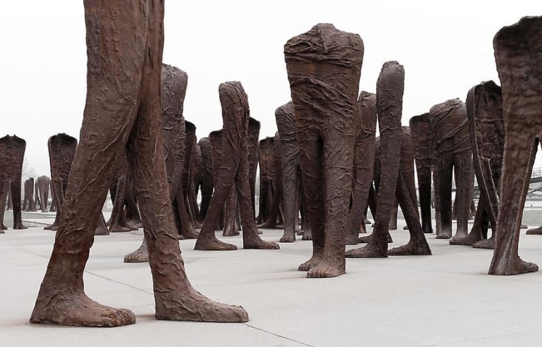 Agora, 2006 Permanent installation of 106 cast iron figures, each approximately 9 feet tall