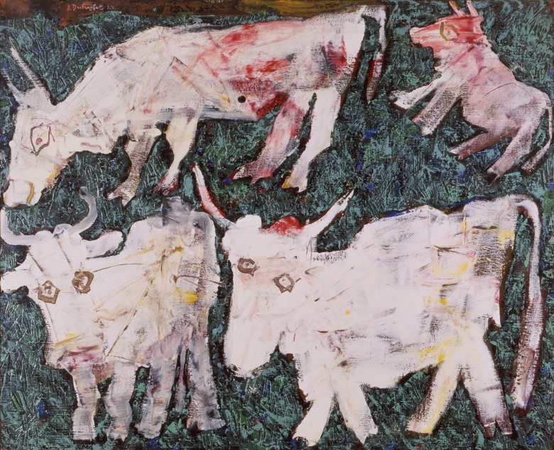 Jean Dubuffet Vaches au pre Oil on canvas