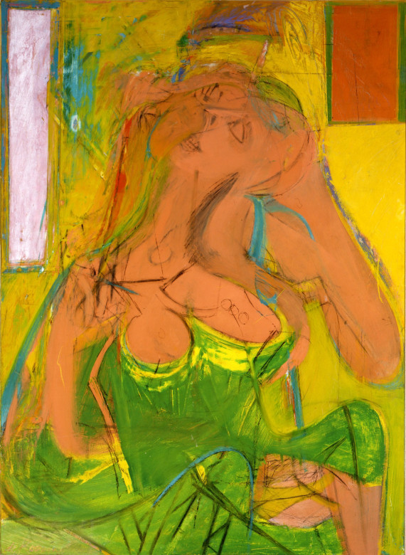 Willem de Kooning Pink Lady Oil and charcoal on panel