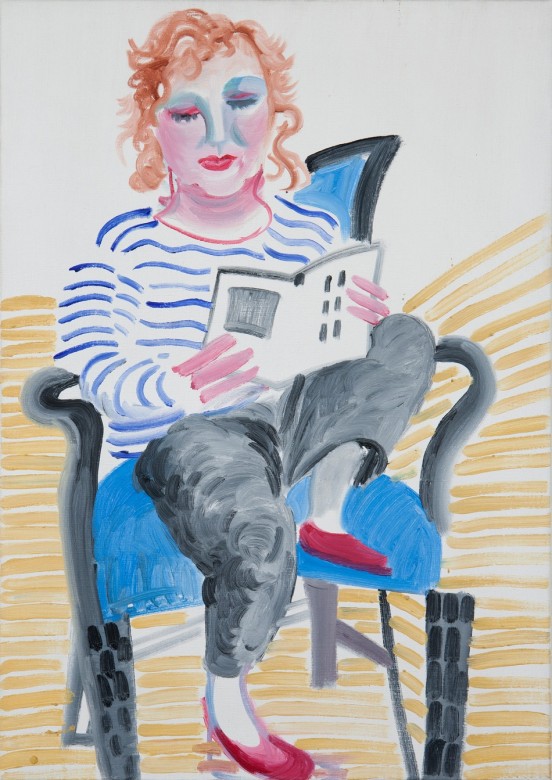 David Hockney Celia with Her Foot on a Chair Oil on canvas