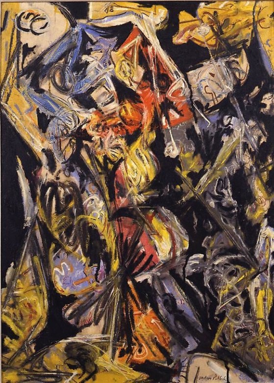 Jackson Pollock Composition with Red Triangles, 1945
