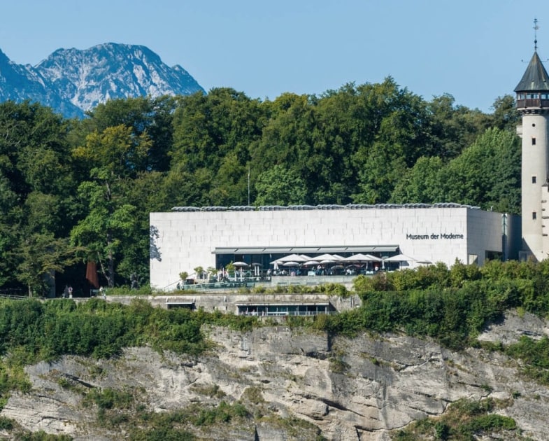 Photograph of the facade of The Museum der Moderne Salzburg
