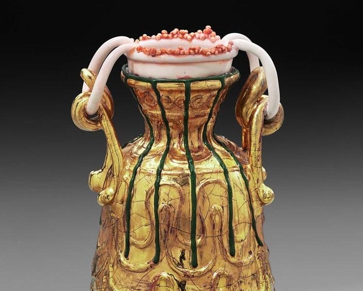 Image of porcelain work by Kathy Butterly called Hoola, 1995.