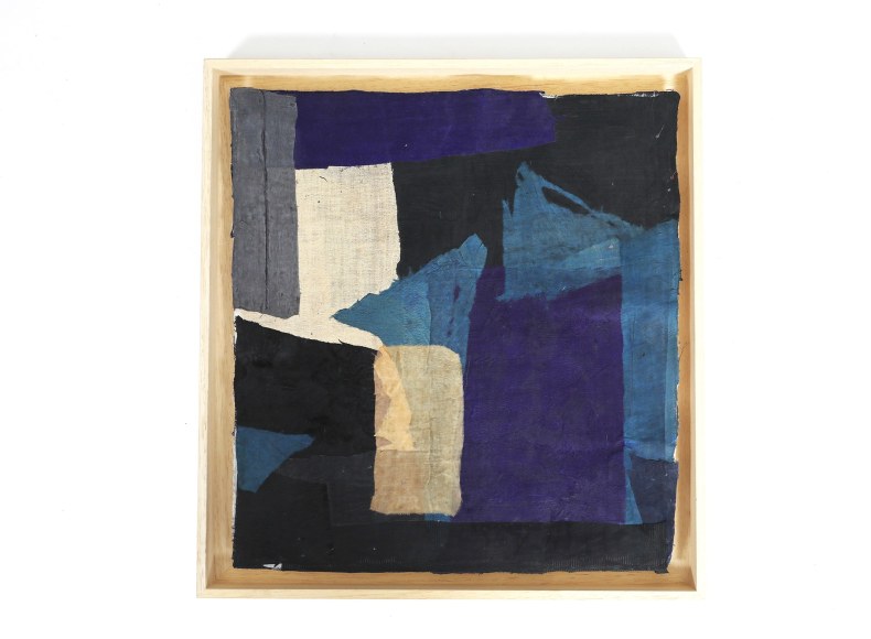 GE BA, Art Brut, composition of recycled fabrics and rice glue, c. 1950