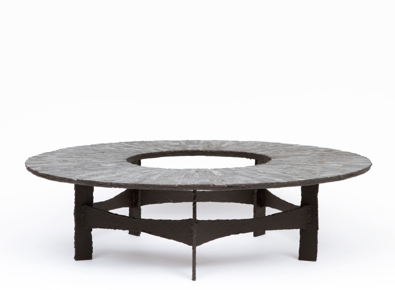 image of Circular coffee table, circa 1970