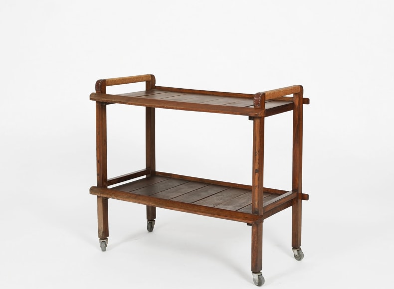 image of Jacques Adnet bar cart