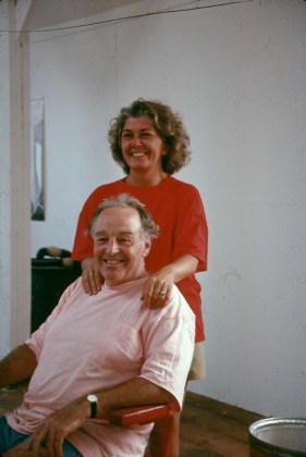 1988 &nbsp;With wife Kathleen Monaghan in Ulster County studio