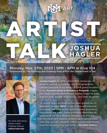 Joshua Hagler Artist Talk at University of New Mexico