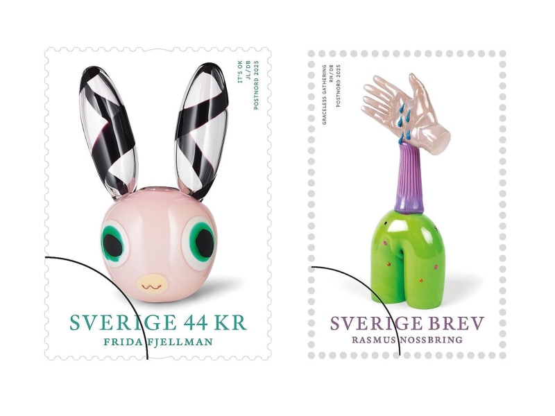 Frida Fjellman and Rasmus Nossbring Receive Postage Stamps