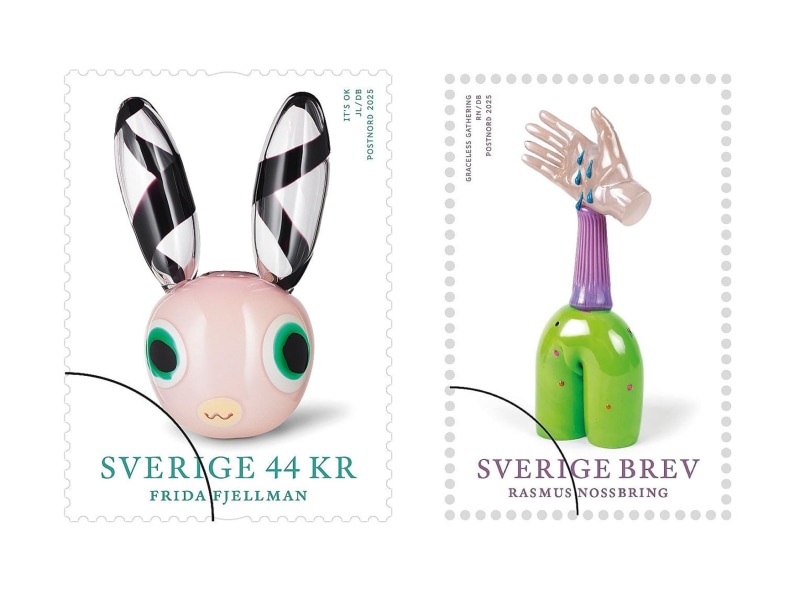 Frida Fjellman and Rasmus Nossbring Receive Postage Stamps