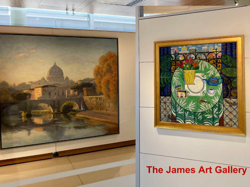 BRG artists Mark Gingerich and Richard Lillash at The James Cancer Hospital's Art Gallery