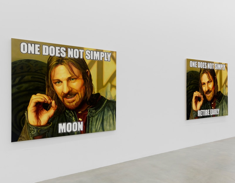 Installation view of "CryptoFIRE Degen"