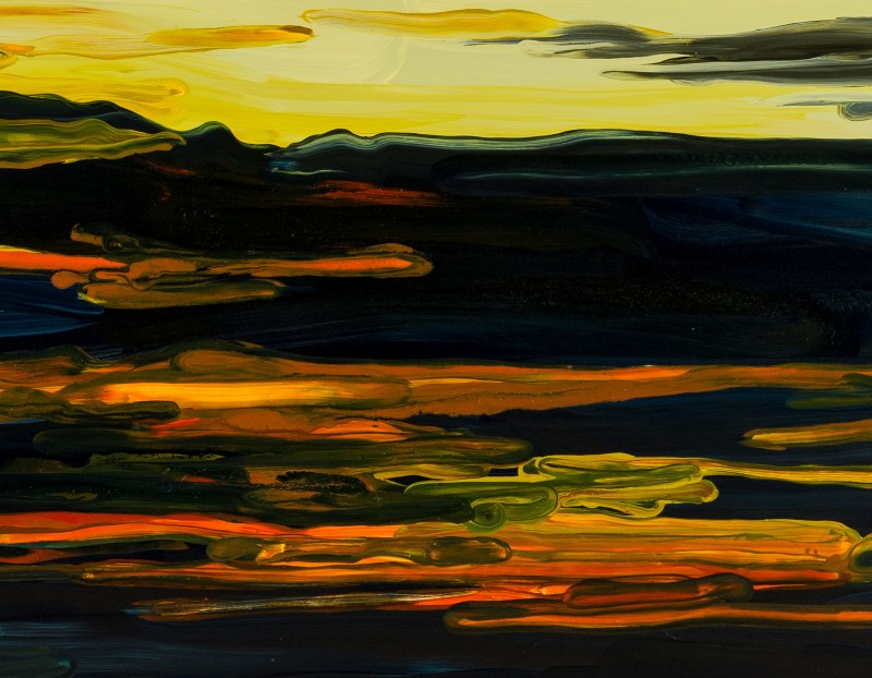 Detail of Clare Woods' "Time Slip"