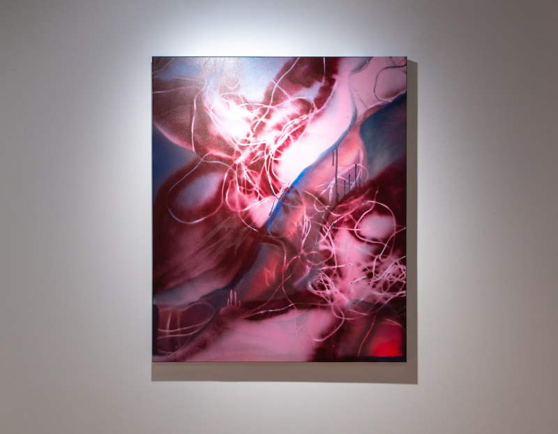 Installation view of Andrea Marie Breiling's work at Unit London