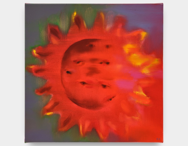 Cathleen Clarke's painting "Sun Face, Red"