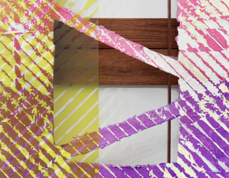 Detail of Tomashi Jackson's work "Minute by Minute"