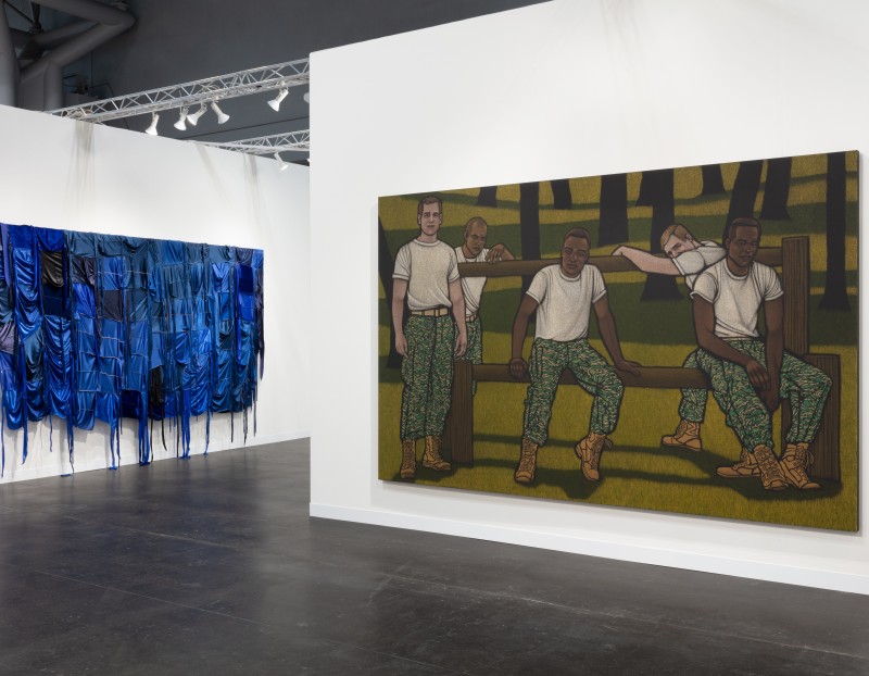 Installation view of Night Gallery's presentation at the Armory fair. 