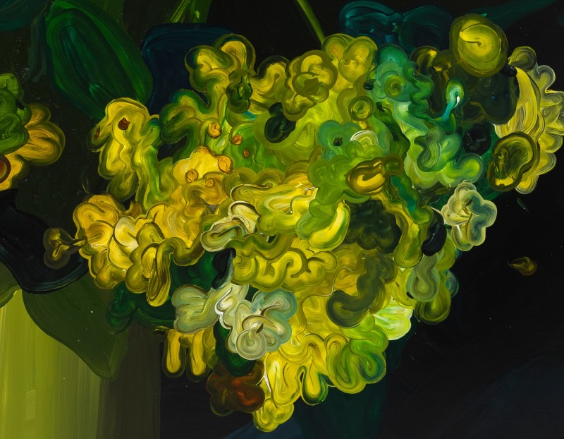 Detail of a painting by Clare Woods