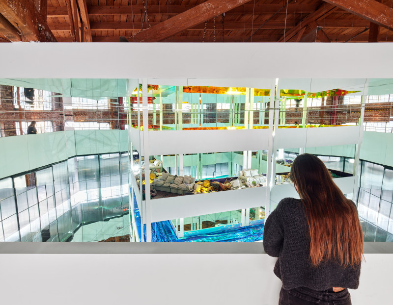 Installation view of Samara Golden's "Guts"