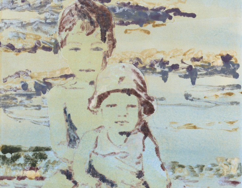 Detail of a painting by Claire Tabouret