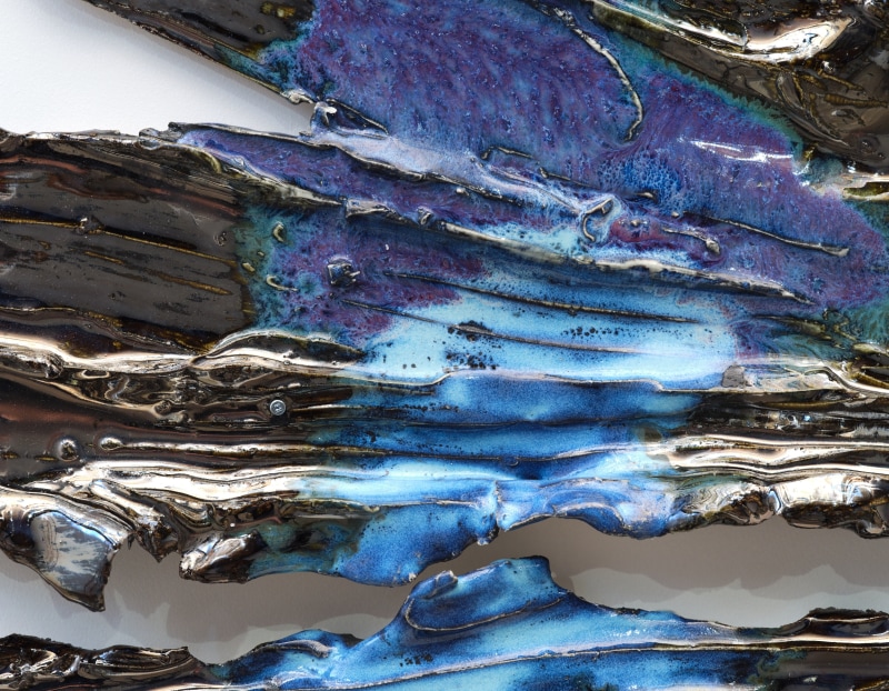 Detail of a ceramic sculpture by Brie Ruais