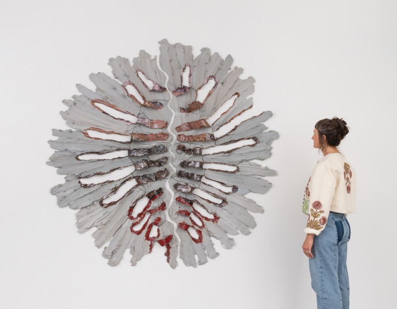 A ceramic sculptural work by Brie Ruais