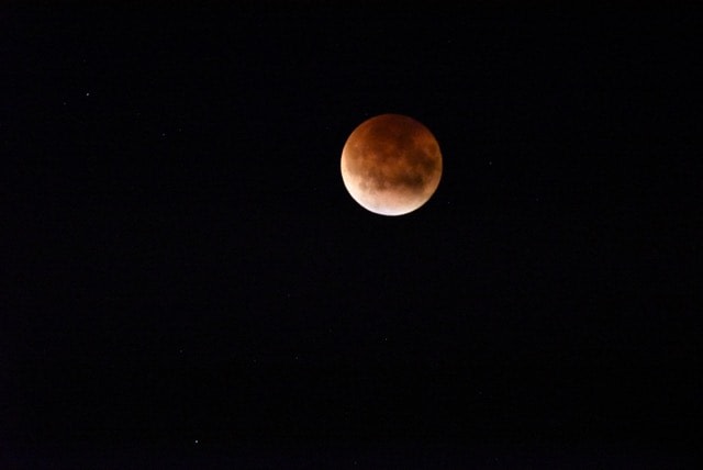 Blood Moon Lunar Eclipse, Alternate View, Aspen, 2015