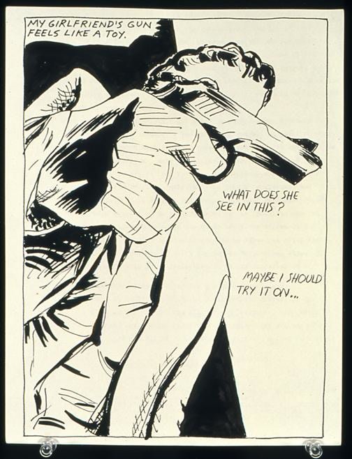 Raymond Pettibon No Title (My girlfriend&#039;s gun)