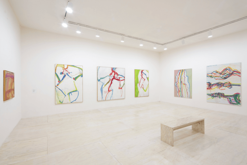 Maria Lassnig. Installation view, 2014. MoMA PS1, Long Island City, New York. Photo: Matthew Septimus.