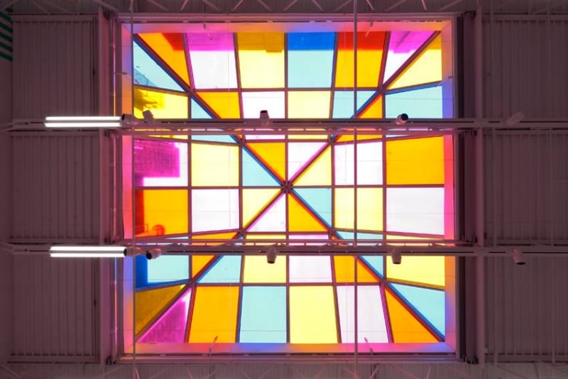 Skylight, Work In Situ 2013 (Ref. &quot;Salle Coloree Jaune&quot; Private Collection Graziella Lonardi Roma Italy 1979)