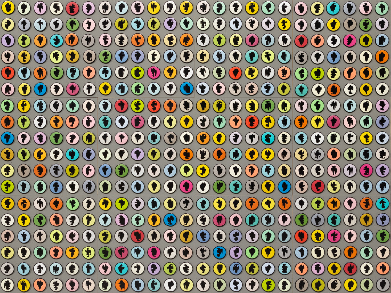 Allan McCollum, Collection of Four Hundred and Thirty-two Shapes Buttons