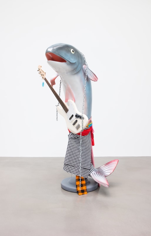 Cosima von Bonin, WHAT IF IT BARKS 1 (WHITE BASS GUITAR VERSION)