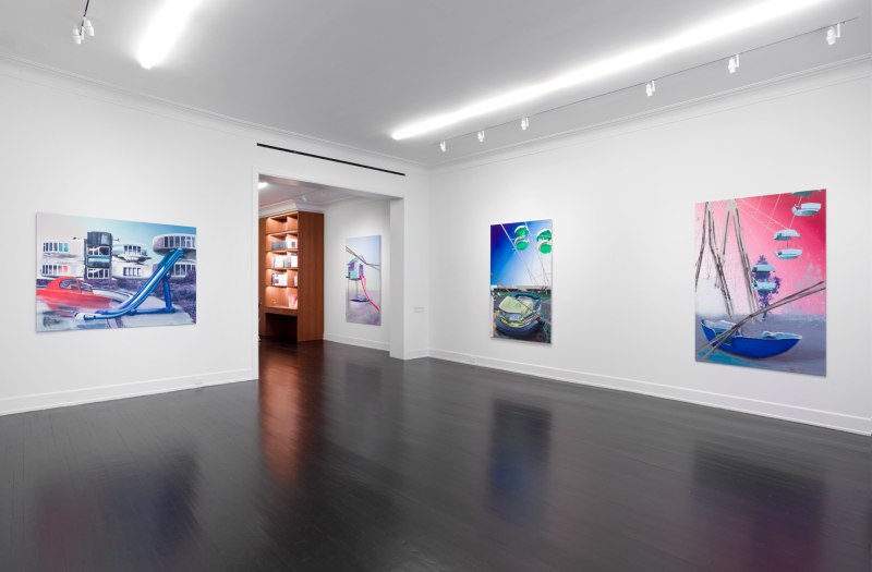 Installation view, Dirk Skreber, days before, Petzel, New York, 2018