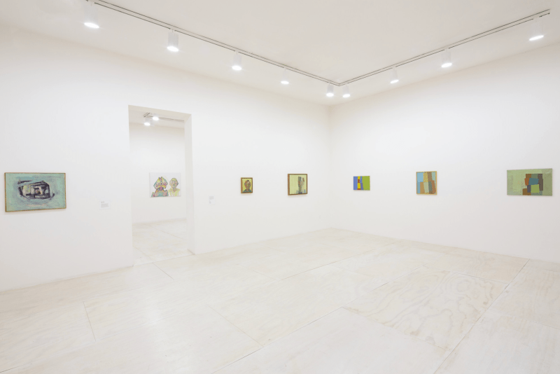 Maria Lassnig. Installation view, 2014. MoMA PS1, Long Island City, New York. Photo: Matthew Septimus.