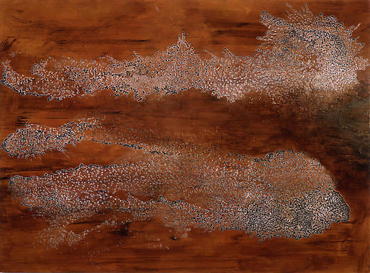 Untitled 2006 Caviar, lacquer on canvas